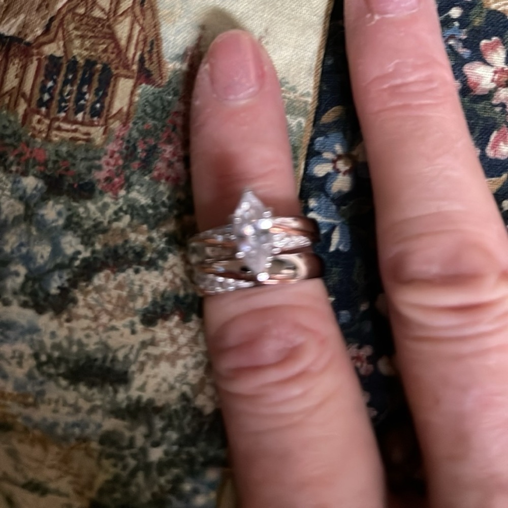 14k gold diamond ring engagement and wedding ring